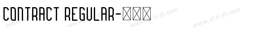 CONTRACT Regular字体转换